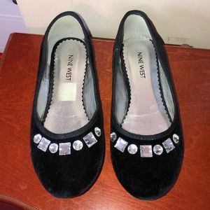 Nine West Black Flats-Size 2